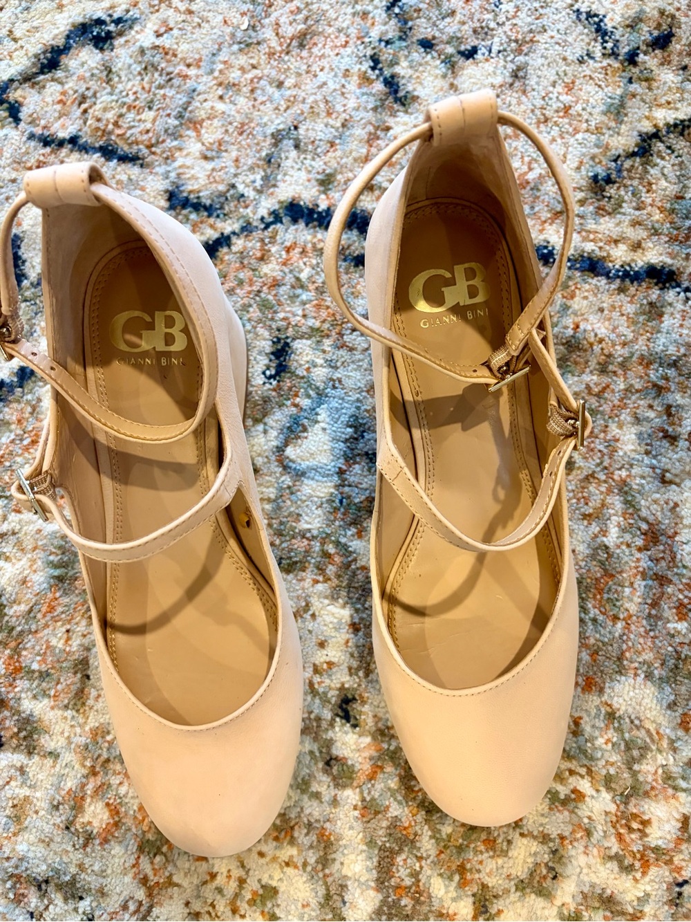 Gianni Bini Leather Ankle-Strap Heels - Picture 7 of 8